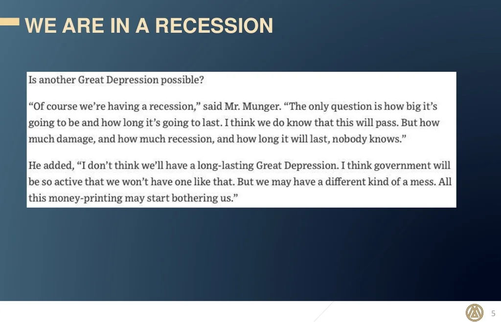 Recession quote