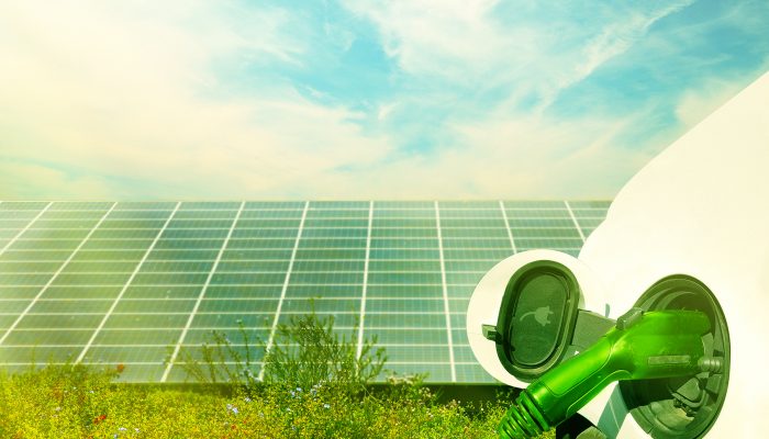 solar and electric car